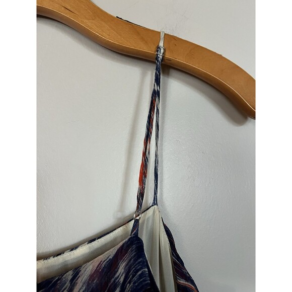 Joie 100% Silk Chiffon Spaghetti Strap Maxi Dress, Red, White & Blue,‎ Size M - Picture 9 of 14